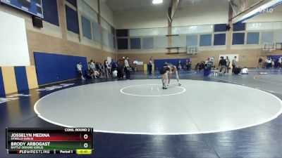 125lbs Cons. Round 2 - Brody Arbogast, Battle Ground (Girls) vs Josselyn Medina, Othello (Girls)