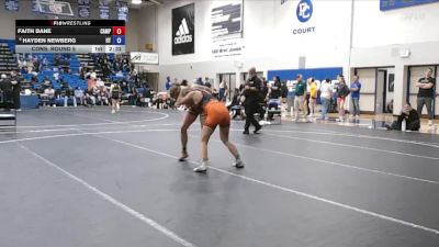 145 lbs Cons. Round 5 - Faith Bane, Unattached vs Hayden Newberg, Indiana Tech