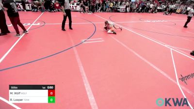 55 lbs Quarterfinal - Mackinley Wolf, Wolfpak Wrestling vs River Looper, Tonkawa Takedown Club