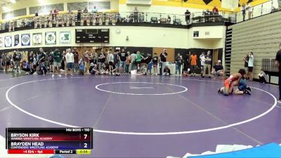 110 lbs Cons. Round 5 - Bryson Kirk, Warren Wrestling Academy vs Brayden Head, Contenders Wrestling Academy