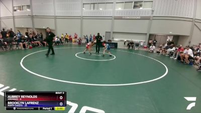 92 lbs Round 2 (4 Team) - Aubrey Reynolds, Arkansas vs Brooklyn Lafrenz, North Dakota