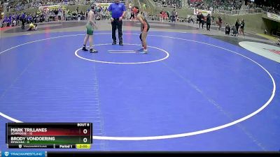 122 lbs Semis & 1st Wrestleback (8 Team) - Mark Trillanes, Scappoose vs Brody Vondoering, Estacada