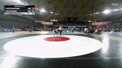 Girls 4A 170 lbs Cons. Round 3 - Alicia Martinez, Sunnyside (Girls) vs Zoe Deskins, Curtis (Girls)