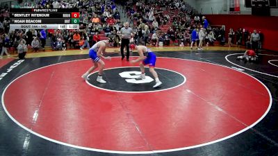 145 lbs Quarterfinal - Noah Beacom, United vs Bentley Ritenour, Mount Pleasant Area