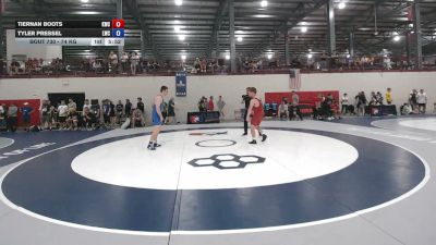 74 kg Cons. Sub-rd Of 64 - Tiernan Boots, Knights Wrestling Club vs Tyler Pressel, Laker Wrestling Club