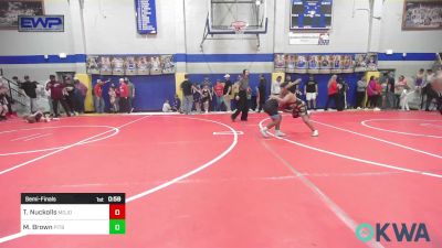 105 lbs Semifinal - Tucker Nuckolls, Mojo Grappling Academy vs M'Kai Brown, Pitbull Wrestling Academy