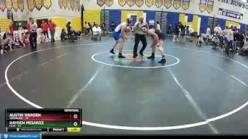 152 lbs Semifinals (8 Team) - Hayden Mesaroz, Clay vs Austin Werden, Lemon Bay