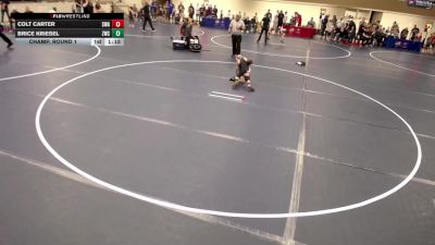 10U - 56 lbs Champ. Round 1 - Colt Carter, Summit Wrestling Academy vs Brice Kriesel, Zimmerman Wrestling Club