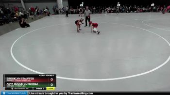 65-68 lbs Cons. Round 1 - Brooklyn Stauffer, Midwest Xtreme Wrestling vs Arya Rogue Gutierrez, Surfside X Wrestling