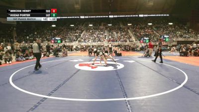 4A-138 lbs 1st Place Match - Kozad Porter, Cheyenne East vs Breckin Henry, Thunder Basin High School