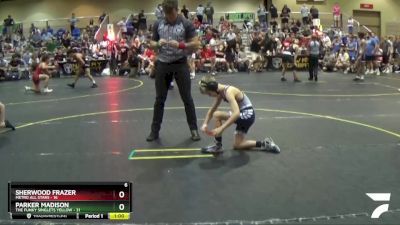 92 lbs Quarterfinals (8 Team) - Sherwood Frazer, Metro All Stars vs Parker Madison, The Funky Singlets Yellow