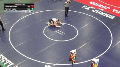 172 lbs Consi Of 16 #2 - Aiden Hannis, Whitehall vs Wyatt Zook, Lampeter-Strasburg