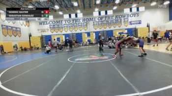 126 lbs Cons. Semi - Dominic Baxter, Pace High vs Sebastian Gonzalez, Eagle Empire