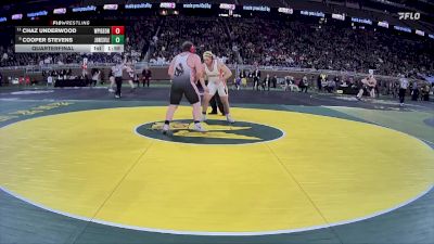 D4-285 lbs Quarterfinal - Cooper Stevens, Jonesville vs Chaz Underwood, White Pigeon