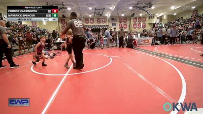 60 lbs 3rd Place - Connor Carrington, Sallisaw Takedown Club vs Maverick Spencer, Keystone Kids Wrestling Club