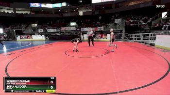 100 lbs Quarterfinal - Kennedy Farrar, Gila Ridge High School vs Sofia Alcocer, Basha