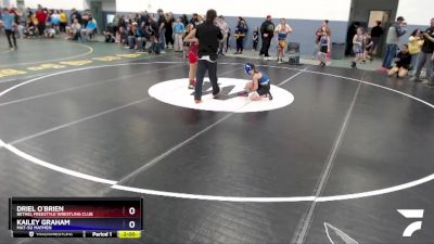 95 lbs Round 1 - Driel O`Brien, Bethel Freestyle Wrestling Club vs Kailey Graham, Mat-Su Matmen