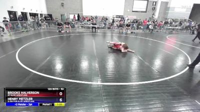 92 lbs Quarterfinal - Brooks Halverson, RT Elite Wrestling vs Henry Metzler, X-Factor Elite Wrestling