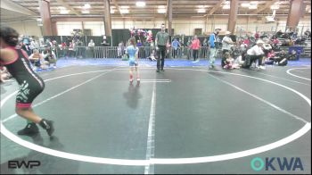 46-50 lbs Semifinal - Kenzie Davis, Marlow Outlaws vs Liliana Clitso, Darko Valley Wolf Pack