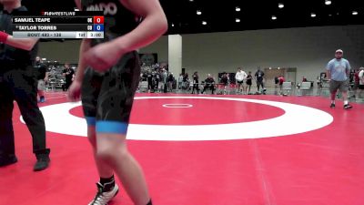 138 lbs Champ. Round 2 - Samuel Teape, OK vs Taylor Torres, CO