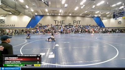 78 lbs Round 1 - Jax Prisbrey, Bear River Wrestling Club vs Conor Colman, Charger Wrestling Club