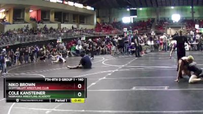 140 lbs Champ. Round 2 - Cole Kansteiner, Nebraska Wrestling Academy vs Niko Brown, Scottsbluff Wrestling Club