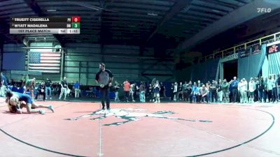 150 lbs 1st Place Match - Trueitt Ciserella, Pahranagat Valley vs Wyatt Madalena, Battle Mountain