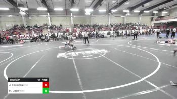 102 lbs Semifinal - Justice Espinoza, Central Grand Junction vs Mathieu Dean, Monte Vista Takedown Club