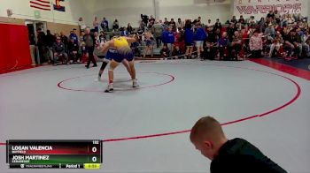 132 lbs Cons. Round 4 - Josh Martinez, Cedaredge vs Logan Valencia, Bayfield