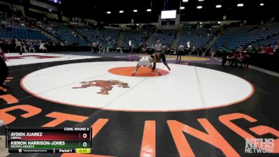 6A-190 lbs Cons. Round 3 - Ayden Juarez, Liberal vs Kieron Harrison-Jones, Wichita-Heights