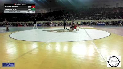 84 lbs Consi Of 16 #1 - Noah Zumwalt, Grove Takedown Club vs Derreck Flud, Checotah Matcats