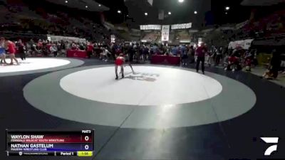 92 lbs Cons. Round 1 - Waylon Shaw, Ferndale Wildcat Youth Wrestling vs Nathan Gastelum, Madera Wrestling Club