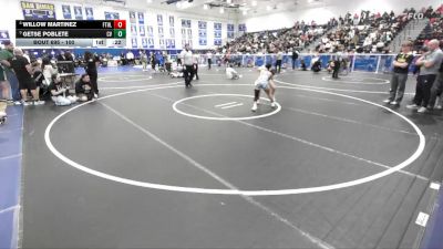 100 lbs Cons. Semi - Getse Poblete, Capistrano Valley vs Willow Martinez, Foothill (Santa Ana)