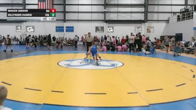 75 lbs Semis (4 Team) - Mason Gibson, GREAT NECK WRESTLING CLUB GOLD vs Dillynger Harris, FCA LYNCHBURG