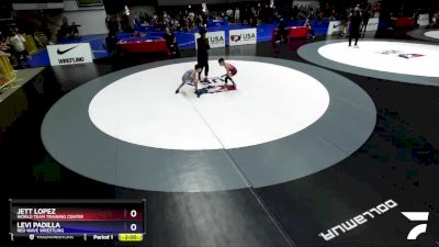 56 lbs Champ. Round 1 - Jett Lopez, World Team Training Center vs Levi Padilla, Red Wave Wrestling