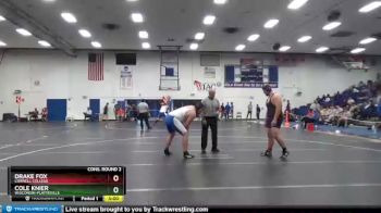 285 lbs Cons. Round 2 - Drake Fox, Cornell College vs Cole Knier, Wisconsin-Platteville