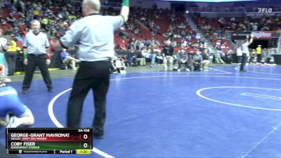 3A-106 lbs Cons. Round 3 - Coby Fiser, Bondurant-Farrar vs George-Grant Mavromatis, Valley, West Des Moines