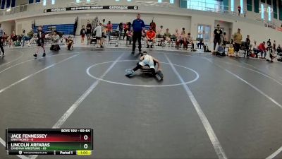 60-64 lbs Semifinal - Jace Fennessey, Unattached vs Lincoln Arfaras, Caveman Wrestling