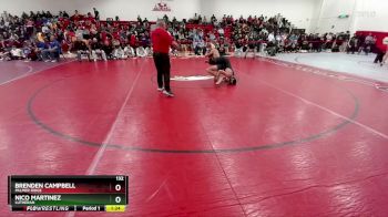132 lbs Champ. Round 1 - Nico Martinez, Lutheran vs Brenden Campbell, Palmer Ridge