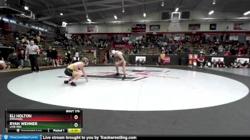 133 lbs Champ. Round 2 - Ryan Wehner, Lake Erie vs Eli Holton, Emmanuel