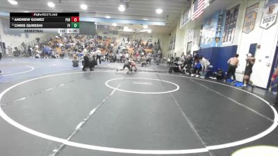 126 lbs Semifinal - Chris Qureshi, Fountain Valley vs Andrew Gomez, Porterville