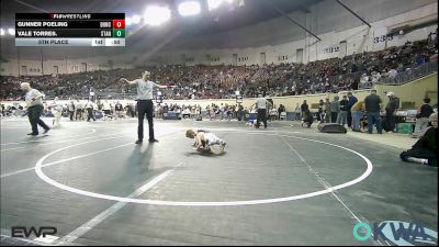 43 lbs 5th Place - Gunner Poeling, Duncan Demon Wrestling vs Vale Torres., Standfast