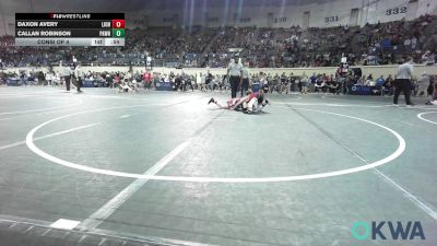 83 lbs Consi Of 4 - Daxon Avery, Lions Wrestling Academy vs Callan Robinson, Pawnee Wrestling Club