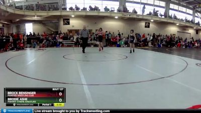 92 lbs Cons. Round 3 - Brock Bensinger, Munster Wrestling Club vs Brodie Ashe, Midwest Xtreme Wrestling