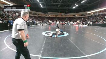 5A 138 lbs Cons. Round 2 - Carson Smith, Piedra Vista vs Jose Ortega, Organ Mountain