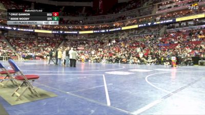 3A-106 lbs 1st Place Match - Eddie Woody, Southeast Polk vs Cruz Gannon, Dowling Catholic