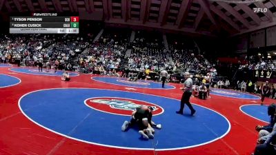 3A-106 lbs Quarterfinal - Tyson Penson, Sandy Creek HS vs Kohen Cusick, Calhoun