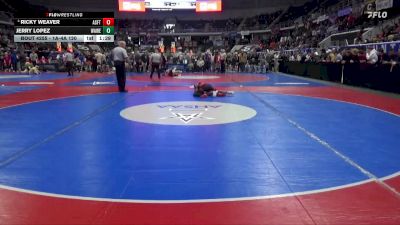 1A-4A 120 5th Place Match - Ricky Weaver, Alabama School For The Blind vs Jerry Lopez, Walter Wellborn