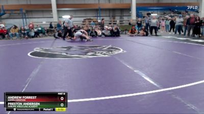 138 lbs Cons. Round 5 - Preston Andersen, Sublime Wrestling Academy vs Andrew Forrest, Nampa Christian