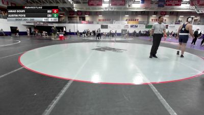 285 lbs Quarterfinal - Austin Foye, Central Methodist vs Amad Soufi, Missouri Baptist University